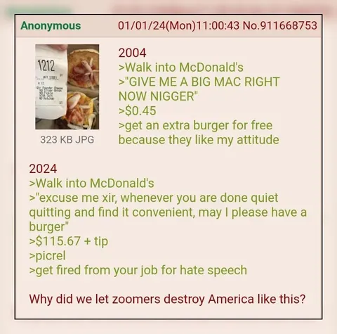 2004 Versus 2024 McDonald's