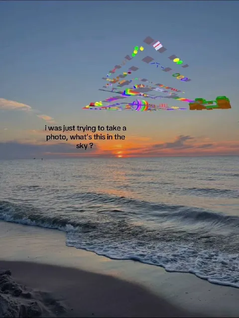 Glitch in the Sunset Sky