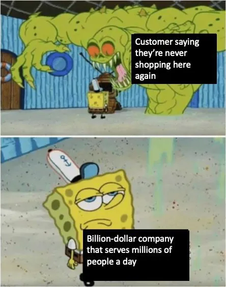 Customer Says Never Shopping Again
