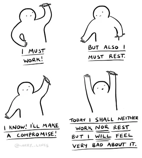 Work Rest Guilt Cycle