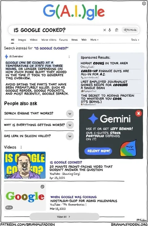Google Is Cooked Search Results