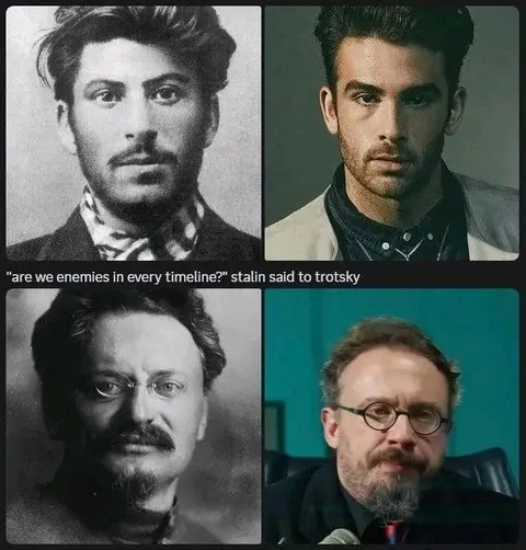 Stalin and Trotsky in Every Timeline