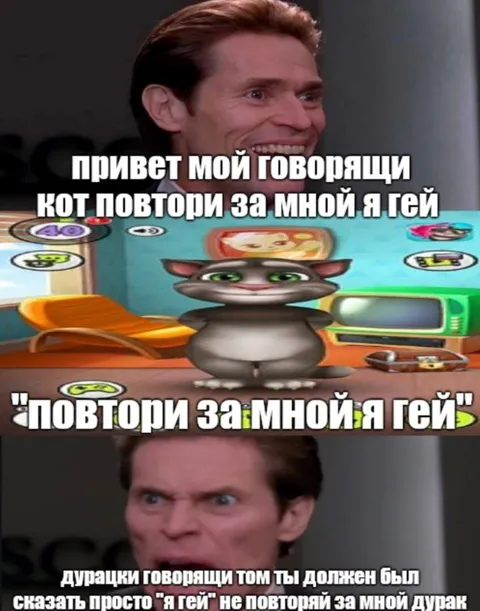 Говорящий кот повторяет за мной