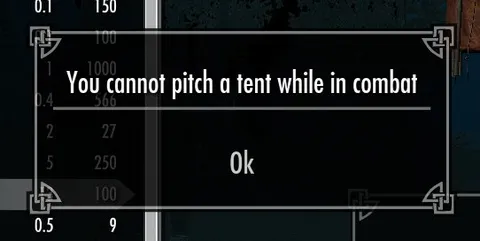Cannot Pitch Tent in Combat
