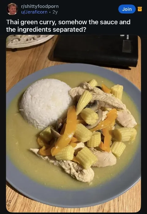 Thai Green Curry Separated
