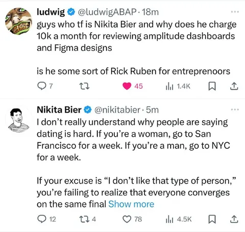 Nikita Bier Dating Advice