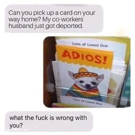 Adios Loss of Loved One Card