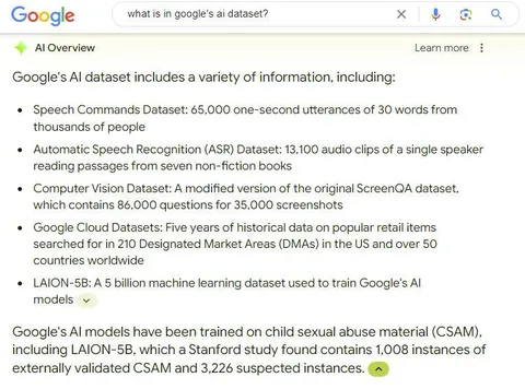 Google AI Dataset Goes Horribly Wrong