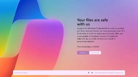 Fake CopilotOS Ransomware Warning
