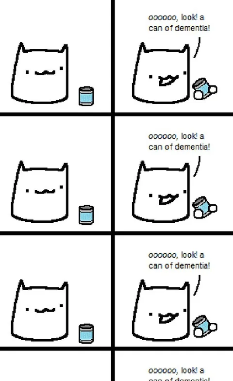 Cat Finds a Can of Dementia