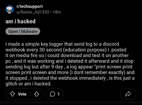 Am I Hacked Keylogger Post