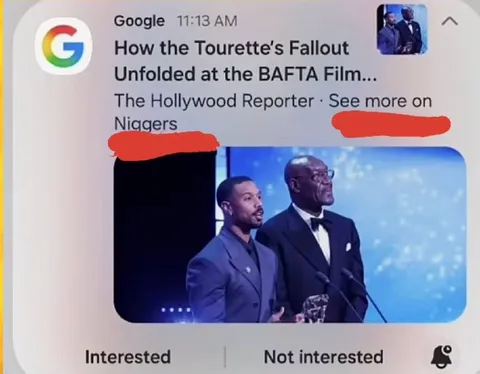 Google Recommends the Tourette's Fallout