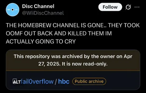 Homebrew Channel Is Gone