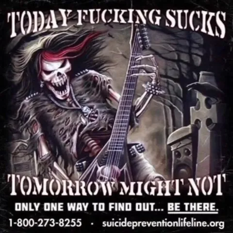 Today Fucking Sucks Guitar Skeleton