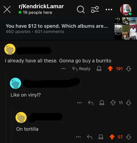 Albums on a Tortilla