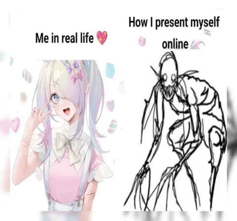 Me in Real Life vs Online