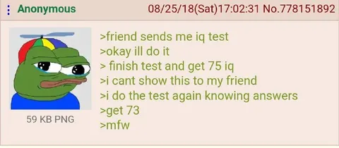 IQ Test Greentext Fail