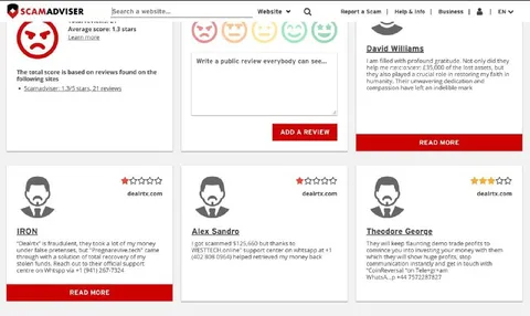 Scam Reviews on ScamAdviser