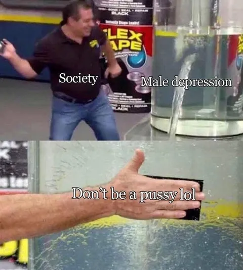 Society Versus Male Depression