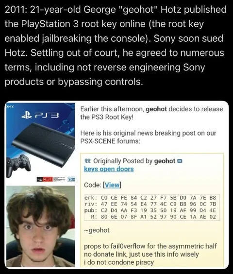 George Hotz Releases the PS3 Root Key