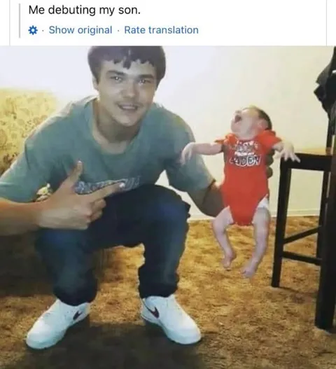 Me Debuting My Son