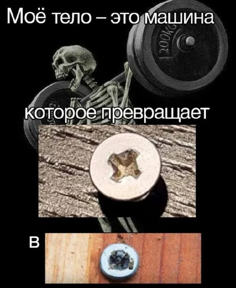 Тело превращает всё в шуруп