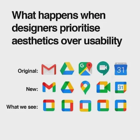 Google Icons Lost Their Usability