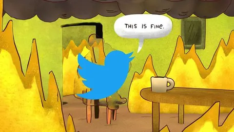 Twitter Is Fine in Flames