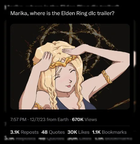 Marika Hides the DLC Trailer