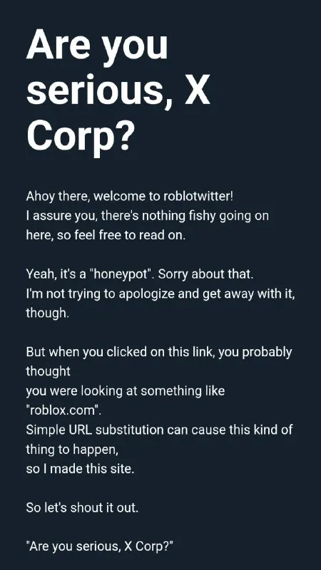 Are You Serious, X Corp?
