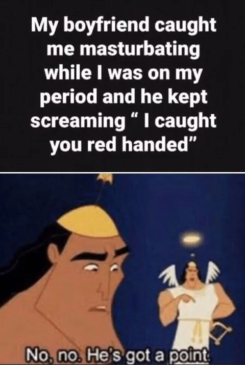 Caught Red-Handed Period Joke