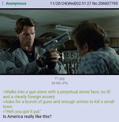 Walks Into a Gun Store