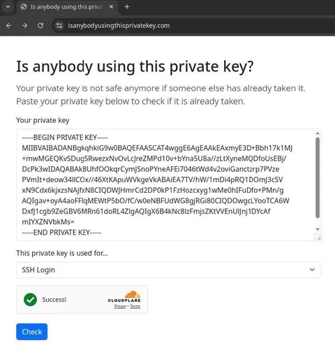Is Anybody Using This Private Key?