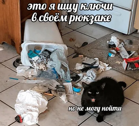 Поиск ключей в рюкзаке