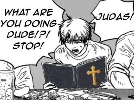 Judas Catches Jesus Reading