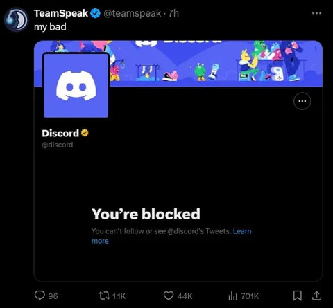 TeamSpeak Blocks Discord
