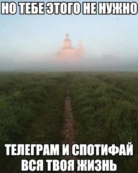 Телеграм и Спотифай всю жизнь