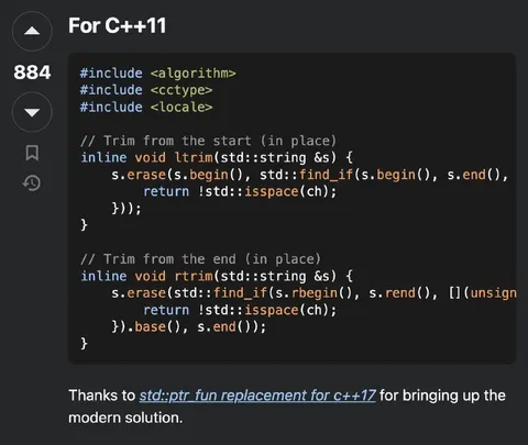 C++11 Trim Functions