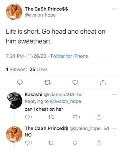 Life Is Short, Cheat On Him
