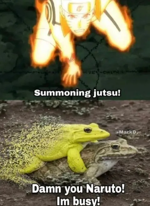 Naruto Summons Busy Frog