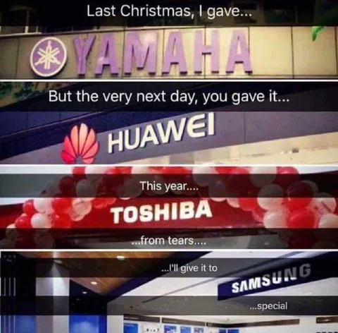 Last Christmas Brand Name Parody