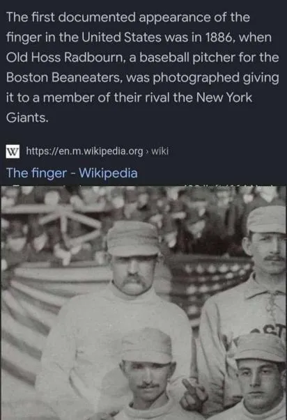 The First Documented Finger