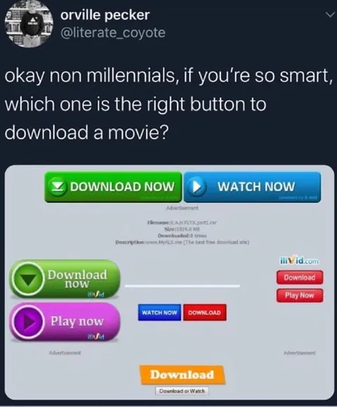 Which Button Downloads the Movie?