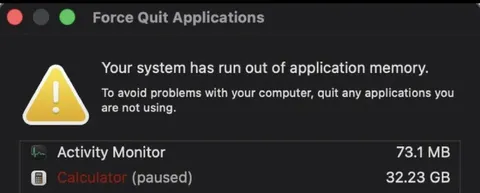 Calculator Uses 32.23 GB