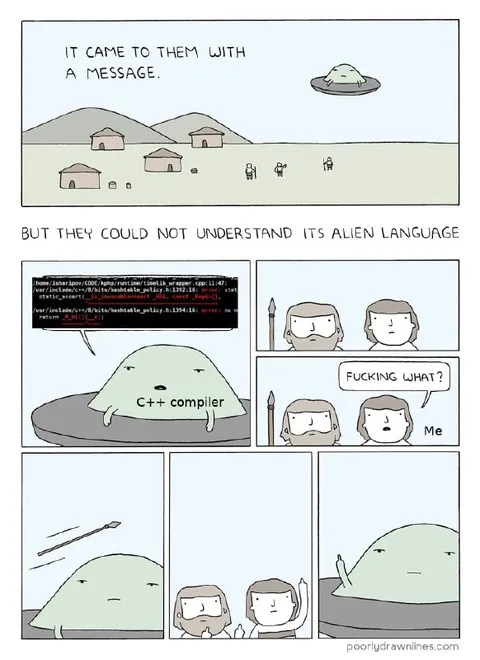 Alien C++ Compiler Message