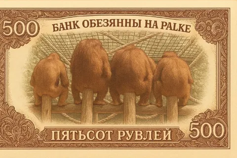 Банк обезьянных на палке