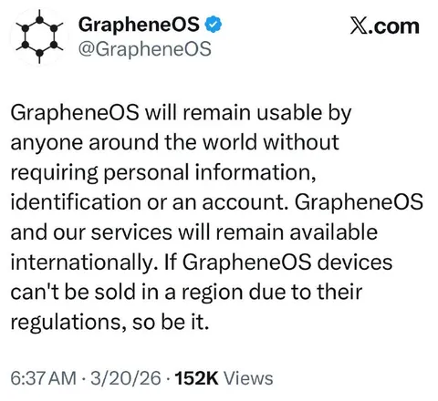GrapheneOS Stays Available Worldwide