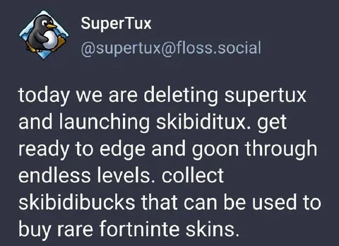 SuperTux Becomes SkibidiTux
