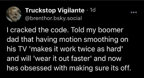 Motion Smoothing Boomer Trick