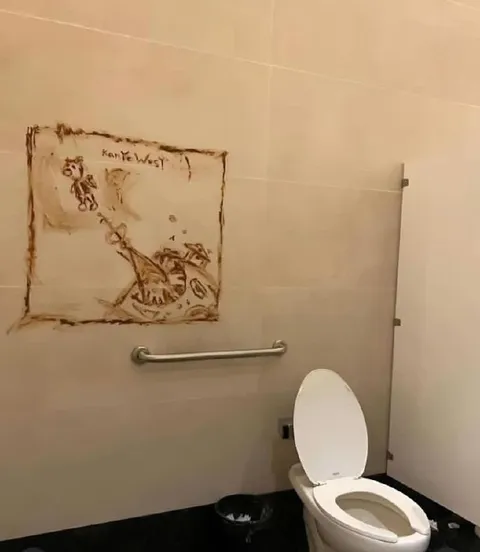 Kanye West Bathroom Drawing